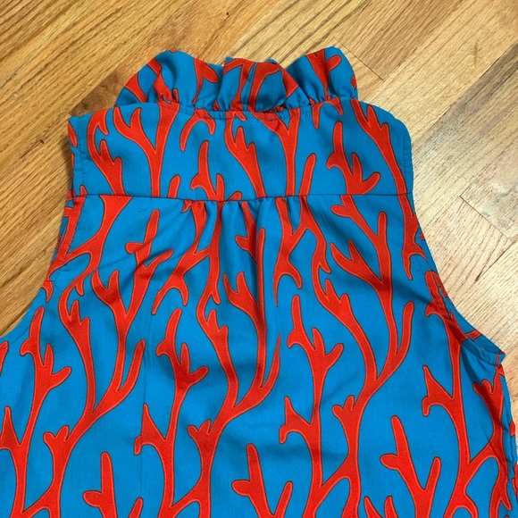Southern Frock Coral Sleeveless Blouse - Picture 5 of 5